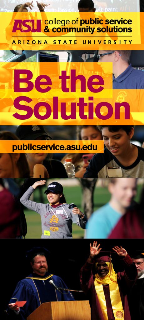Arizona State University College of Public Service and Community Solutions Banner