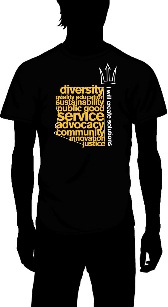 Arizona State University College of Public Service and Community Solutions Recruitment T-Shirt